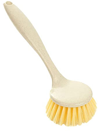 Spazzola elettrica per lavare i piatti, con manico lungo e morbido, con ventosa, multiuso, per pulizia elettrica (giallo, taglia unica)