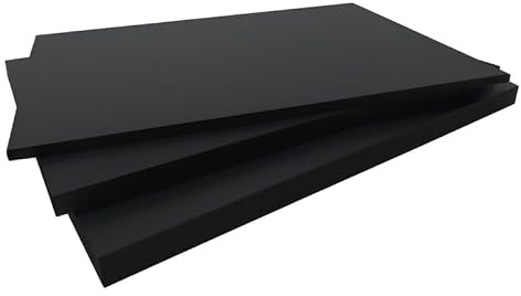 Panneau fibre composite plat et lisse Noir, ep.5 mm, l.122 cm, L.250 cm