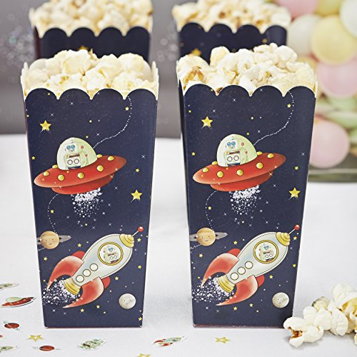 Ginger Ray Space Adventure Party Raumschiff & Roboter Popcorn Leckerli-Boxen, gemischt