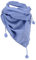 TigerTie Damen Halstuch Dreieckstuch blau Uni Gr. 160 cm x 75 cm - Tuch Schal Baumwolle
