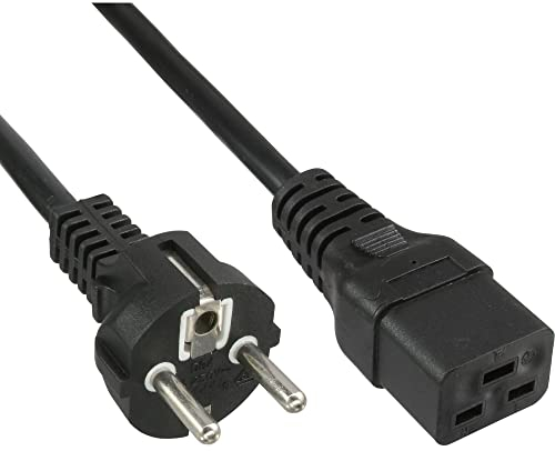 InLine 16658G Câble d'alimentation 16 A avec Contact de Protection Droit vers fiche IEC 320/C19 5 m