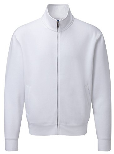 Russell Mens Authentic Full Zip Sweatshirt Jacket (3XL) (White)