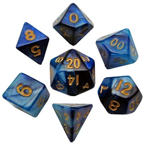 Dark Blue & Light Blue w/Gold (7)