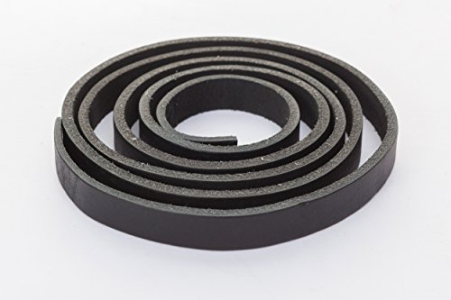 esnado Lederband, Lederriemen Flach. 1 Meter. Breite/Farbe: wählbar (Breite: 8 mm, Schwarz) | ECHTES Leder | pflanzlich gegerbt | Schmuck, Armbänder, Basteln, Dekorieren, DIY, Mittelalter