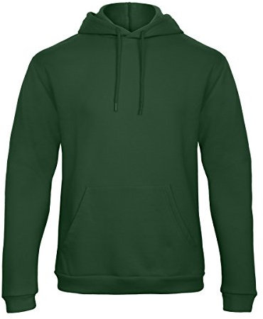B&C Sudadera con capucha unisex ID.203 50/50 (XL) (verde botella), verde botella, XL