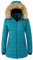 Wantdo Femme Veste Chaude d'hiver à Capuche Veste d'Extérieur Résistante à l'eau Manteau Matelassé en Coton Veste Coupe-Vent Puffer Blouson Bleu S