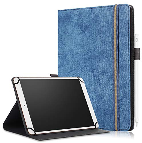 RLTech Universal Hülle für 10,1 Zoll Tablet, Flip Lightweight Etui für Vankyo MatrixPad S20 / YOTOPT 10,1'' / TOSCiDO X104 / W109 / K107, TYD 108/107, ACEPAD A121 / A140 (Blau-A)