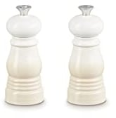 Le Creuset Classic Salt and Pepper Mill Set, Personal Use, Chip-resistant ABS Plastic, Anti-Corrosion, 11 cm, Meringue, 44900117160000