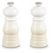 Le Creuset Classic Salt and Pepper Mill Set, Personal Use, Chip-resistant ABS Plastic, Anti-Corrosion, 11 cm, Meringue, 44900117160000