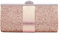 Megauk - Pochette da donna con catena rimovibile, per matrimoni, balli, banchetti, ballo di fine anno, Brillantini rosa., 23*5*12cm