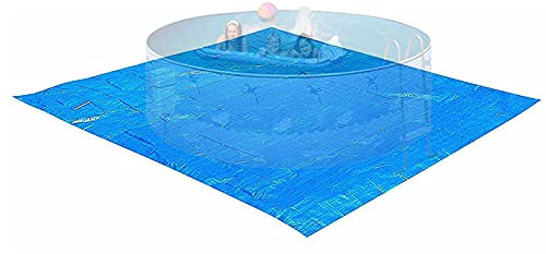 APJJ Bodenplane Pool Rund, Faltbares wasserdichte Pool Bodenschutzplane, Bodenplane Pool für Frame Pool Ø 457, Poolunterlage Swimmingpool UV-Stabil & Reißfest,396x396cm
