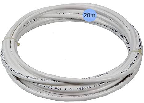 Zoyay 1/4 Water Supply Pipe Filter Plumbing Hose for Refrigerator and Ice Maker, Reverse Osmosis Water Systems 6.35mm Diameter Tube-20m