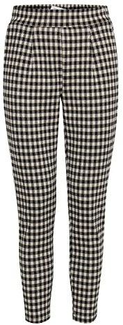 ICHI IHKATE CHECKY PA2 Damen Chino Hose Stoffhose mit Stretch schmaler Schnitt mit Elastikbund
