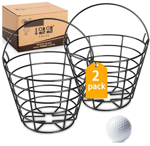 10L0L Golfball-Korb, Golfball-Eimer Geeignet für Golf Training und Wettbewerb Anti-Rost Schwarz