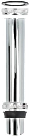 tecuro Tauchrohr Bördelrohr Ø 32 x 200 mm mit 2 x Überwurfmutter und Flach- u. Keildichtung, Edelstahl verchromt