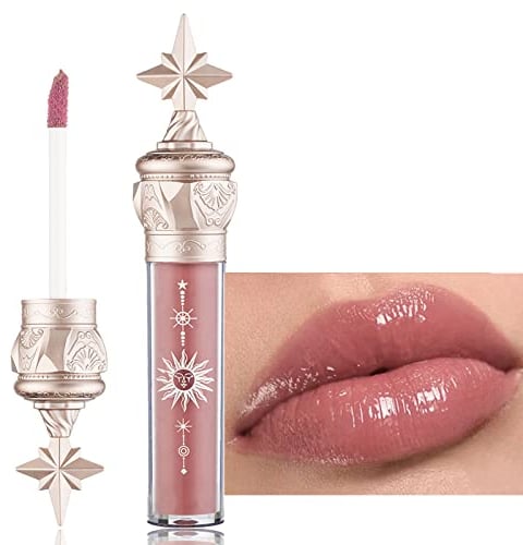 Tinted Lip Balm,Lipstick Lipgloss Waterproof Long Lasting Lipstick for Lip Plumper Gloss And Makeup,Liquid Blush Lip Tint Gift (Milky Peachy Pink, One Size)