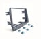 BSSTORE Mascherina 2DIN Adattatore Autoradio Cornice Stereo per Panda (169) dal 2003 al 2011 con Kit Fissaggio - Grigio