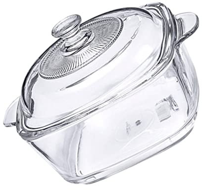 STOBAZA 1pièce Bol Verre Épais Transparent avec Couvercle Bol à Soupe pour - Et Four pour Salades Et Fruits Vaisselle Pratique Et Facile à Nettoyer