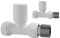 iBathUK | White Straight Towel Radiator Valves 15mm Central Heating Tap RA31S