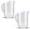 HOMESHOPA Plastic Pitcher, Clear Plastic Reusable Water Jug, 1.8 Litre Durable Multi-Use Cocktail Pitchers, Great for Picnics, BBQ’s, Poolside, Camping & Everyday Indoor Or Outdoor Use (Pack of 2)