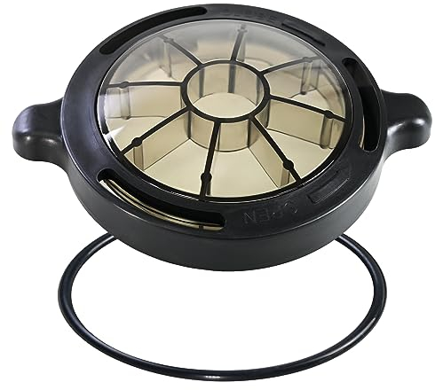 Verbesserte Poolpumpenkorb-Abdeckung, Ersatz-Poolpumpendeckel, kompatibel mit Splapool Pureline Deluxe oberirdischen Poolpumpen, passend für 0,75 PS 1 PS 1,5 PS Pumpe 72728,72729,72730 mit O-Ring