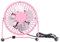 Enfriador de Aire, Mini Ventilador de Mesa Silencioso con Cable de 92 Cm, Rotación de 360 ​​° con Almohadillas Antideslizantes para el Hogar y la Oficina (Rosa)