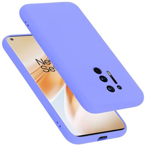 Cadorabo Hülle kompatibel mit OnePlus 8 PRO Hülle Silikon Handyhülle für 8 PRO Case aus flüssigem Silikon- Kratzfeste und stoßfeste dünne TPU Schutzhülle - Liquid HELL LILA
