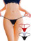 MOANATURA String Femme Lot de 3 strings sexy pour femme Lingerie String Fil String Culotte Sous-vêtements Lingerie Sexy Taille unique (XS, S, M), Rouge, Blanc, noir, Taille Unique
