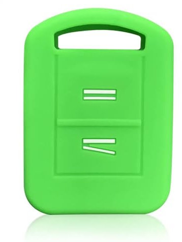 VIDOJI Silikon Schlüsselabdeckung Halter Hülle für O/pel Astra G Corsa C Meriva A 2 Knopf Auto Schlüssel Abdeckung Hülle Schlüsselanhänger Zubehör Haut, grün