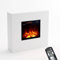 KAMINLICHT Elektrokamin Standkamin mit Heizung und Kaminfeuer - elektrischer Kamin mit LED-Licht, Heizlüfter, Holz-Deko & Fernbedienung, max. 1500 W - 95x84x25 cm, Weiß