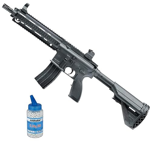 Elektrisches Heckler & Koch 416D | Airsoft-Gewehr (PVC-Kugeln) Kaliber 6 mm + Flasche mit 1000 Kugeln 0,20 g (Leistung: 0,5 Joule)