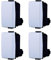 BRATEK Set 4 Deviatore compatibile con bticino matix, Deviatore elettrico compatibile con Serie matix, Frutti elettrici