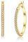 XOEMEL Creolen Gold für Damen, Cubic Zirkonia 14K Vergoldete Ohrringe Silber, Hypoallergene Schmuck Geschenke für Frauen
