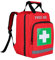 Jipemtra Red Emergency Backpack First Aid Bag Empty Medical Rucksack Treatment Trauma Bag with Reflective Strip for Cycling Riding Hiking Camping Daycare Vacation Outdoors (Red lb)