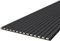 Leiste24 Akustikpaneel - Lamellenverkleidung - Wandverkleidung - 2.400 x 600 mm - Akustikfilz Schwarz - Lamellendekor Grau-Anthrazit