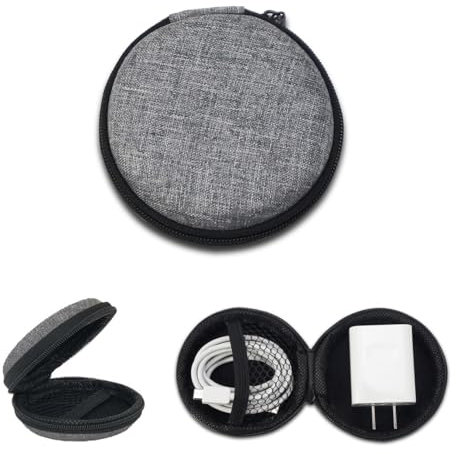 WHYCNJL 1 Pieza Estuche para Auriculares, Funda Protectora para Transporte Dura,Mini Estuche de Almacenamiento para Auriculares, funda de Almacenamiento con Cremallera Carcasa Rígida
