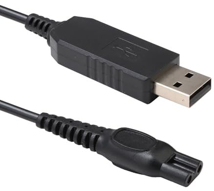 Sharelove HQ8505 Charger Compatible with Philips Shaver Charger Cable, 15 V USB Charging Cable for Philips Series 5000 HQ5 HQ6 HQ7 HQ8 HQ9 PT7 RQ11 RQ12 Electric Razor USB Charging Cord
