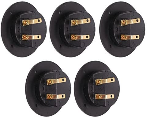 XHIKOWAT 5 PCS Speaker Subwoofer Box Terminal Cup, Gaskets Screws ABS ZINC Alloy, Suitable for Various Audio Installation Scenarios,Combination Speaker Systems