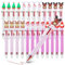 Weihnachts Kugelschreiber 24 Stück 6-in-1 Mehrfarbiger Einziehbarer Shuttle Stift Weihnachtsmann Rentier Weihnachtsbaum Schneemann Kugelschreiber Weihnachtsfeier Favor Geschenk Schule Schreibwaren