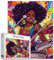 Rock and Roll Girl 1000 Piece Jigsaw Puzzles for Adults Rock Music Black Woman Painting Jigsaw Puzzle Afro-America Musician 1000 Pieces Puzzles Game Musical Equipment Wall Decor DIY Craft Puzzle Art