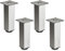 4 pièces SOTECH Pieds de meuble ZULU 38 x 38 x 150 mm aspect inox, charge admissible 100 kg par pied, pieds de vitrine Pieds de socle Pieds d'armoire