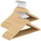 SONGMICS Wooden Hangers, Pack of 30, Coat Hangers, Pants Bar, 360° Swivel Hooks, Solid Birch Wood, for Jackets, Shirts, Coats, Natural Beige CRW030K01