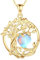 FANCIME Collier Pendentif Arbre de Vie Femme, Pendentif Arbre Plaqué Or 14K avec Pierres de Lune, Bijou Cadeau Anniversaire pour Elle, Longueur de Chaîne : 40+5 cm