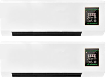 KHUKHU Condizionatore Portatile Senza Canalizzazione, Condizionatore A Parete, Mini Sistema Di Riscaldamento/aria Condizionata Split Raffreddamento/riscaldamento Rapido Super Silenzioso(A 2pcs)