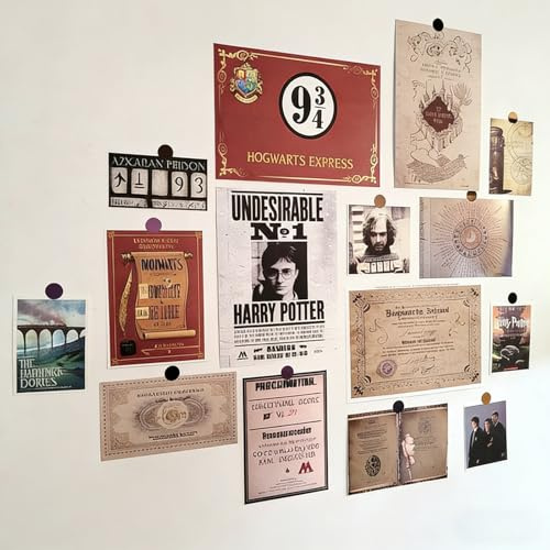 BUABUAMAR 15er Pack Vintage Poster Set Magie & Hexerei – Retro Wandkunst Kraftpapier für Dark Academia Ästhetik – Mystische Zimmerdeko, Ideal als Geschenk für Fans & Bücherwürmer (Weiß)