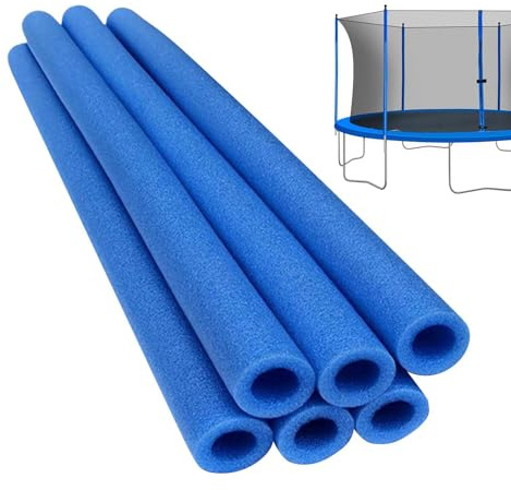 Trampoline Pole Cover Sturdy Secure Safe Tubes Padding | Foam Trampoline Pole Sleeves 6 Pieces Tubes Padding Accessories for Indoor Outdoor Kids Adults Family Friends Outdoor Family