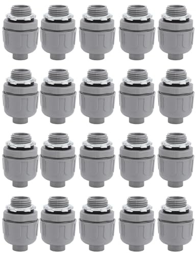 Tissting 20 Stück Flüssigkeitsdichte Kabelverschraubungen 3/4 Zoll NPT aus Nylon 6 für Kabel Leitungen Innen Außenbereich geeignet Kabelkanäle Maschinen Beleuchtungssysteme