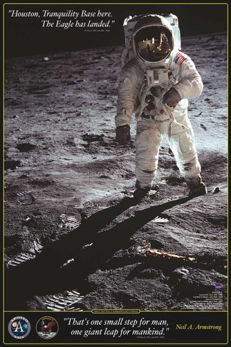 Educational - Bildung Mond - Walk on The Moon Bildungsposter Plakat Druck - Maxiposter Version in Englisch - Grösse 61x91,5 cm