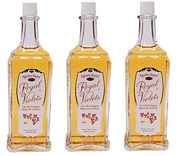 (Pack of 3) Royal Violetas por Agustín Reyes 147.9 ml agua de colonia Eau de Colonia botella de cristal