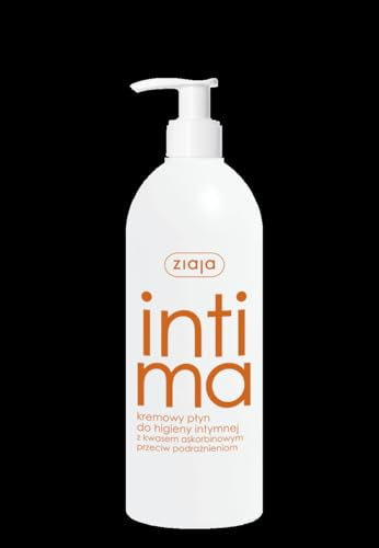 Creme-Waschlotion für die Intimregion mit Ascorbinsäure gegen Verletzungen der Schleimhaut 500ml von Ziaja // Kremowy Plyn do higieny intymnej z kwasem askorbinowym przeciw podraznieniom 500ml - Ziaja